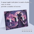 thumbnail image 4 of 2 Gang Light Switch Cover Plate Wizard Cat with Moon Wall Plate Decorate Electrical Outlet Cover Plates 4.56”x4.48”, 4 of 8