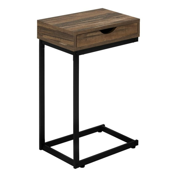 Monarch Specialties Accent Table, C-shaped, End, Side, Snack, Living Room, Bedroom, Brown Laminate