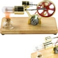 thumbnail image 3 of Stirling Engine Motor Kit Steam Heat Electricity Power Generator with LED Light Educational Hot Air Stirling Engine Motor Model Learning Science Experiment Toys for Kids Students, 3 of 11