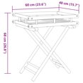thumbnail image 4 of vidaXL Folding Tray Table 60x40x68 cm Bamboo, 4 of 5