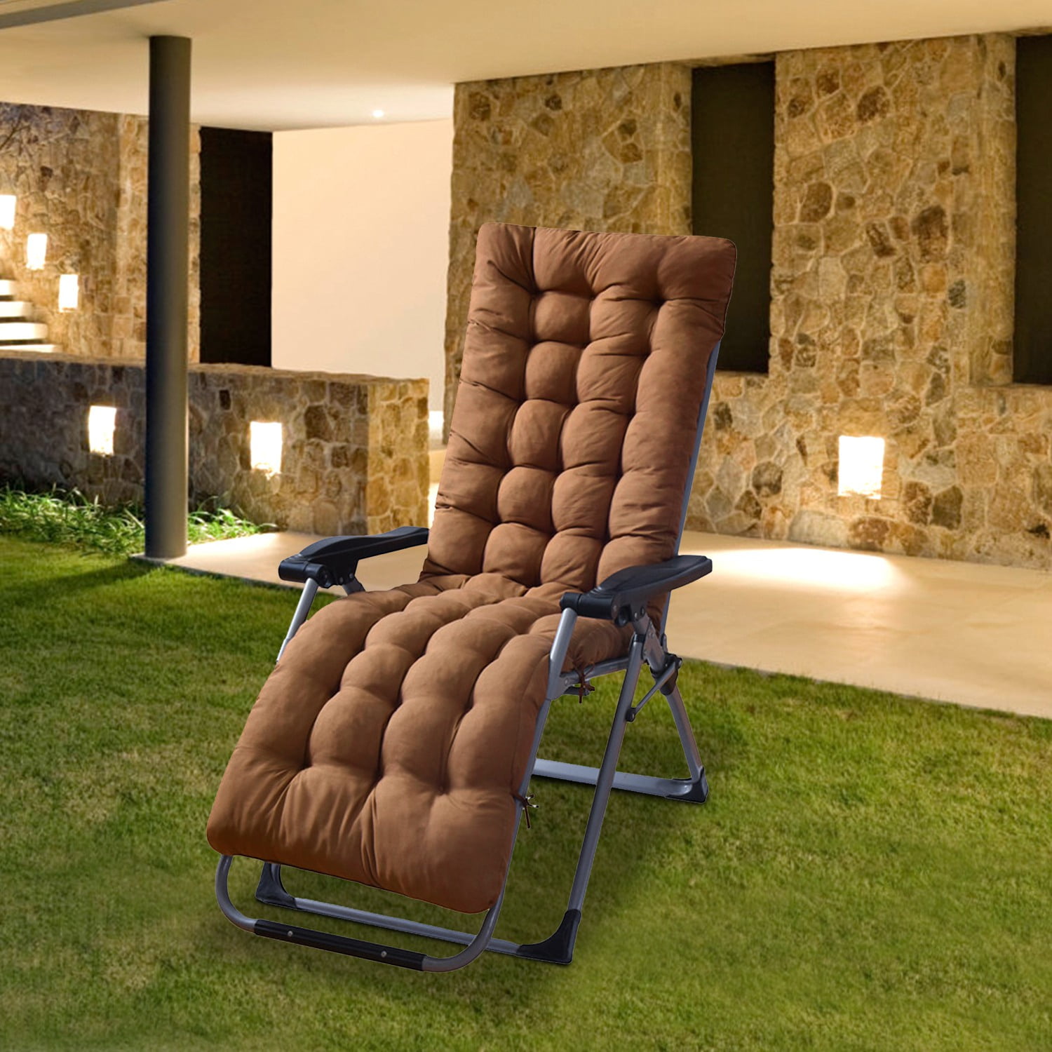 Moclever Rocking Chair Cushion 67x22in Recliner Cushion Sofa Mat for Indoor Outdoor, Coffee