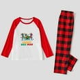 thumbnail image 3 of Family Matching Christmas Pajamas Red Plaid with Merry Rex Mas Dinosaur Design, Sizes NB to 6XL with Pet Outfit, 3 of 7