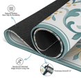 thumbnail image 3 of Teal Gold Floral Medallion Mahjong Mat 31.5x31.5 Inch | Non-Slip And Noise Reduction Mah Jong Table Mat Cover with Carrying Bag For Mahjong Lovers, Poker, Board Games And Dominoes, 3 of 7