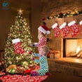 thumbnail image 6 of Deago Christmas Tree Skirt 48 Inches Snowy Pattern Large Christmas Tree Mat with Merry Christmas Stocking for Xmas Holiday Decoration Indoor Outdoor (Red), 6 of 9