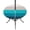 Aqua, variant on Round Outdoor Tablecloth with Umbrella Hole and Zipper, Blue Ombre Fitted Table Cover with Elastic Edge for 55-60 Inch, Farmhouse Vintage Wooden Striped Waterproof Patio Tablecoths for Picnic