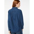 thumbnail image 4 of Free Assembly Women's Modern Western Shirt with Long Sleeves, Sizes XS-XXXL, 4 of 5