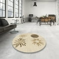 thumbnail image 4 of Ahgly Company Machine Washable Indoor Round Transitional Peru Brown Area Rugs, 5' Round, 4 of 7