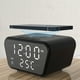thumbnail image 1 of Soporte para teléfono de coche, soporte para teléfono, cargador inalámbrico, reloj LED, despertador digital, cargadores de temperatura, carga inalámbrica rápida de 15 W, estación de carga, relojes de, 1 of 9