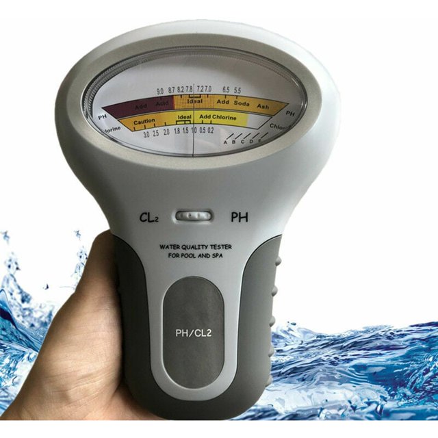 Probador de pH de cloro 2 en 1, analizador de calidad del agua y cloro, dispositivo de medición CL2