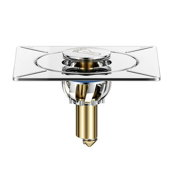 Durable Press-Type Floor Drain Stainless Steel Shower Foot Floor Drain Pop Up Bounce Pedal Type Sewer Floor Mouned Strainer