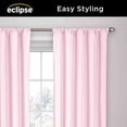 thumbnail image 5 of Eclipse Kids Microfiber Blackout Rod Pocket Curtains, Solid Thermaback Curtains (1 Panel), 42 In wide x 63 In long, Pink, 5 of 7