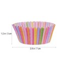 thumbnail image 2 of FOMIYES Paper Cup Rainbow Vertical Bar Moisture Retention Round for Cupcakes 100Pcs 2.8x2.8x1.2in, 2 of 8