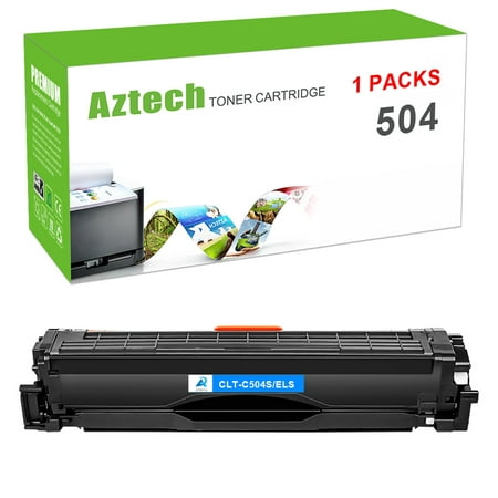 A AZTECH 1-Pack Compatible Toner Cartridge for Samsung CLT-C504S CLT-504S Xpress C1860FW C1810W SL-C1860FW SL-C1810W CLX-4195FW CLP-415NW Printer Ink (Cyan)