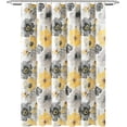 thumbnail image 6 of Leah Floral Shower Curtain, 72" W x 84" L, Yellow & Gray - Pretty Yellow Shower Curtain - Colorful Blooming Flowers - Extra Long Shower Curtain - Country Cottage & Farmhouse Bathroom Decor, 6 of 6