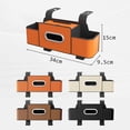 thumbnail image 7 of Car Organizers and Storage Box Behind Seat, Car Organizers and Storage Box Multifunctional with Tissue Holder, for Hold Phones, Snacks, Drinks, And Handbags (black+white), 7 of 7