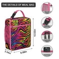 thumbnail image 3 of Rainbow Zebra Insulated Lunch Box Women Reusable Lunch Tote Bag Fit Most Bento Boxes Lunch Box Containers Picnic Travel, 3 of 6