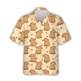 thumbnail image 3 of 2024 Camisetas gráficas de capibara kawaii para hombres, ropa con estampado 3D, camisa hawaiana de playa, manga corta, Y2k, lindas blusas para niños con solapa, 3 of 5