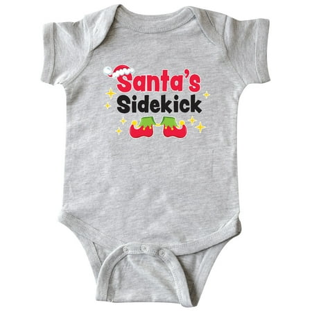 

Inktastic Santa s Sidekick with Santa Hat and Elf Feet Gift Baby Boy or Baby Girl Bodysuit