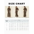 thumbnail image 5 of Aleumdr Women's 2 Piece Outfits Sweatsuits Short Sleeve Sweatshirt Suits for Women Brown S, 5 of 9