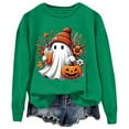 thumbnail image 3 of Shadoumai Halloween Spooky Graphic Sweatshirt For Women Cute Print Pullover Sweatshirts Pumpkin Ghost Sweater Plus Size Outfit, 3 of 4
