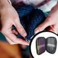 thumbnail image 4 of 1 Set Hook Needles Knitting Loop Ring Adjustable Weaving Knitdowns Alloy Sewing Woven Kit Darning Thread Tools for Yarn Project 12pcs Purple（2-8mm）, 4 of 7