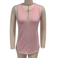 thumbnail image 1 of Camisa Sin Mangas para Mujer, Camiseta Sin Mangas Con Cuello Redondo en la parte Delantera, Informal, Holgada, De Color Sólido, Para Fiestas y Compras, 1 of 2