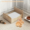 thumbnail image 3 of Spaco Elevated Pet Bed Frame with Rails and Cute Headboards, Cat Bed, Walnut, 3 of 9
