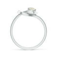 thumbnail image 2 of Angara Natural Opal Ring - Solitaire Opal Infinity Knot Ring in 925 Sterling Silver for Women (Size-5mm) | October Birthstone Jewelry (Ring Size = 5.5), 2 of 11