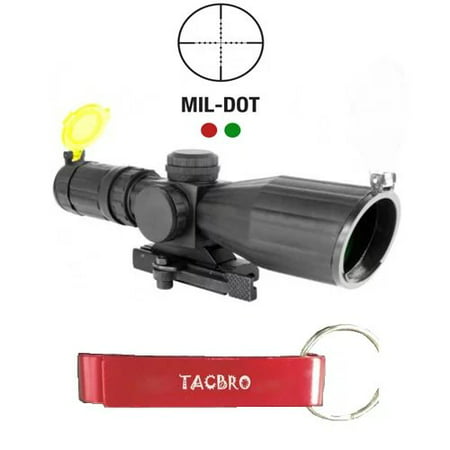TACBRO ARMORED SERIES 3-9X42MM COMPACT SCOPE W/ MIL-DOT RETICLE with One Free TACBRO Aluminum Opener(Randomly Selected