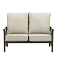 thumbnail image 4 of Black Aluminum Deep Seating Deep Seating Loveseat with Cushion with Cushions, 4 of 6