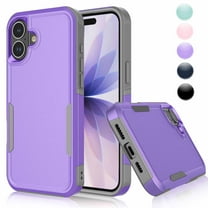 For iPhone 17 5G 2025 Case ,Sturdy Phone Case for Apple 17 6.3 inch ,Tiflook Shockproof Protection Heavy Duty Armor Hard Plastic & Rubber Rugged Bumper 2-in-1 Case Cover ( Purple )