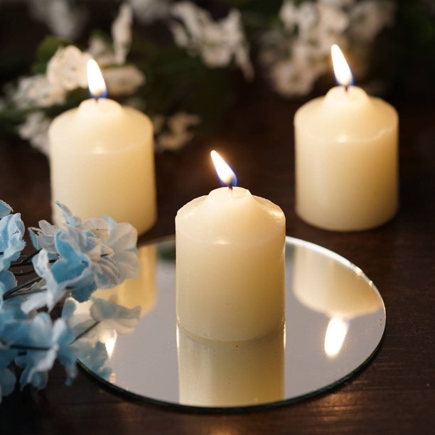 Efavormart Set of 12 Unscented Votive Candles for Wedding Party