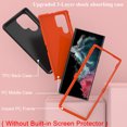 thumbnail image 6 of NIFFPD Galaxy S22 Ultra Case, Samsung S22 Ultra Case, Dual Layer Heavy-Duty Rugged Shockproof Anti-Drop Protective Case for Samsung Galaxy S22 Ultra 5G Black&Orange, 6 of 7