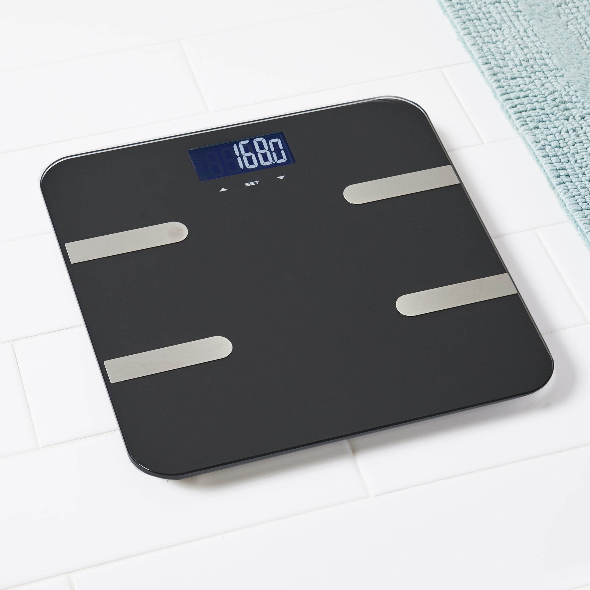 Better Homes & Gardens Body Composition Digital Scale, LCD Display, Black