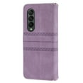 thumbnail image 6 of Feishell for Samsung Galaxy Z Fold 3 Case with Detachable Wrist Strap,Premium PU Leather Drop Protection Magnetic Clasp Flip Kickstand RFID Blocking Credit Card Slots Wallet Phone Case,Lightpurple, 6 of 8