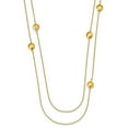 thumbnail image 1 of Leslie's 925 Sterling Silver Gold-tone Textured With 1.5in ext. Necklace; for Adults and Teens; for Women and Men, 1 of 1