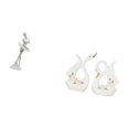 thumbnail image 5 of CoudarTitie Graceful Dancing Girl and Swan Couple Ceramic Art Sculpture Modern Elegant Desktop Ornament for Bedroom Office Bookshelf Cabinet Decor, 5 of 8