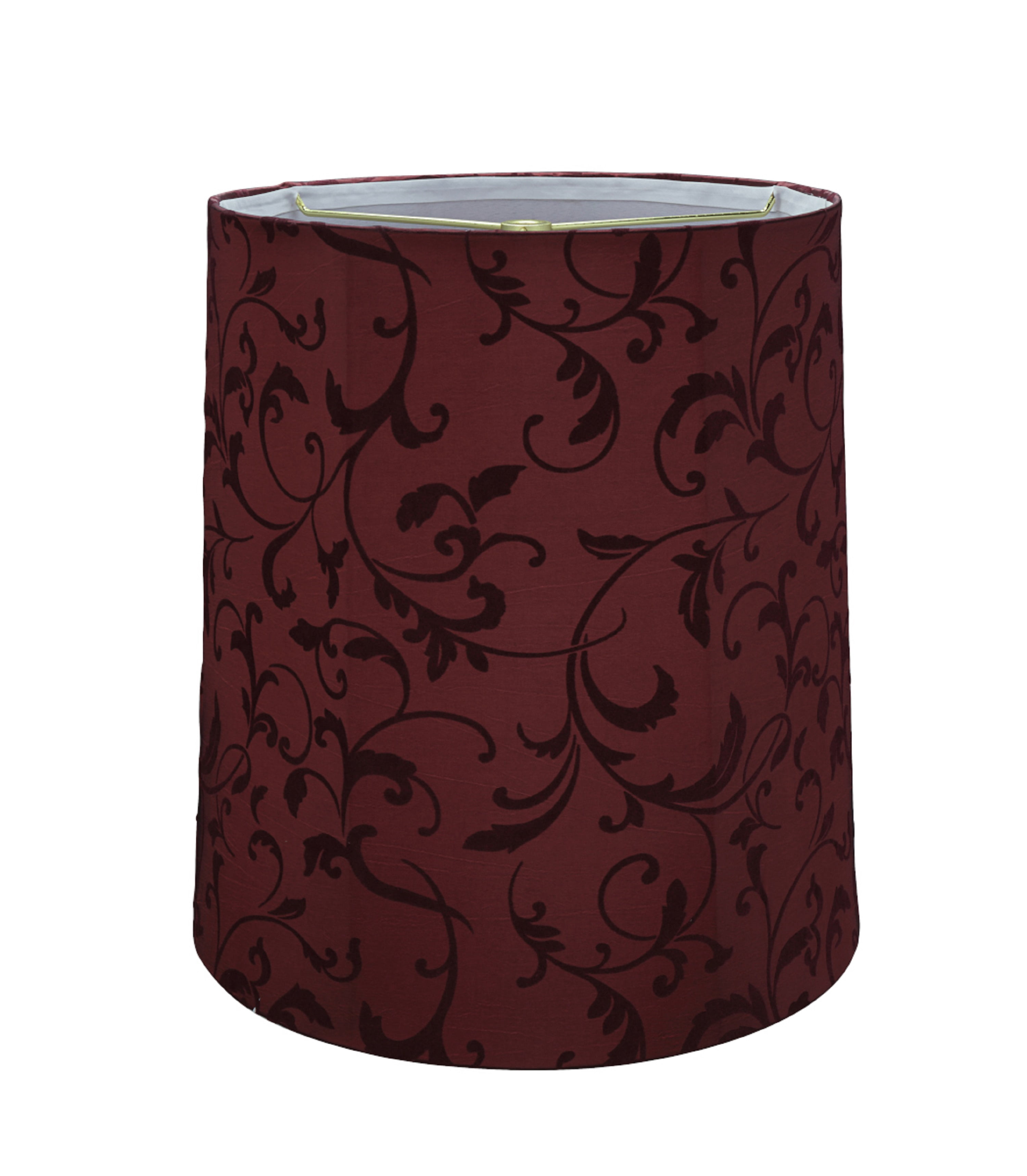 Aspen Creative 35039 Transitional EmpireShaped Spider Construction Lamp Shade in Red, 14" wide (12" x 14" x 15")