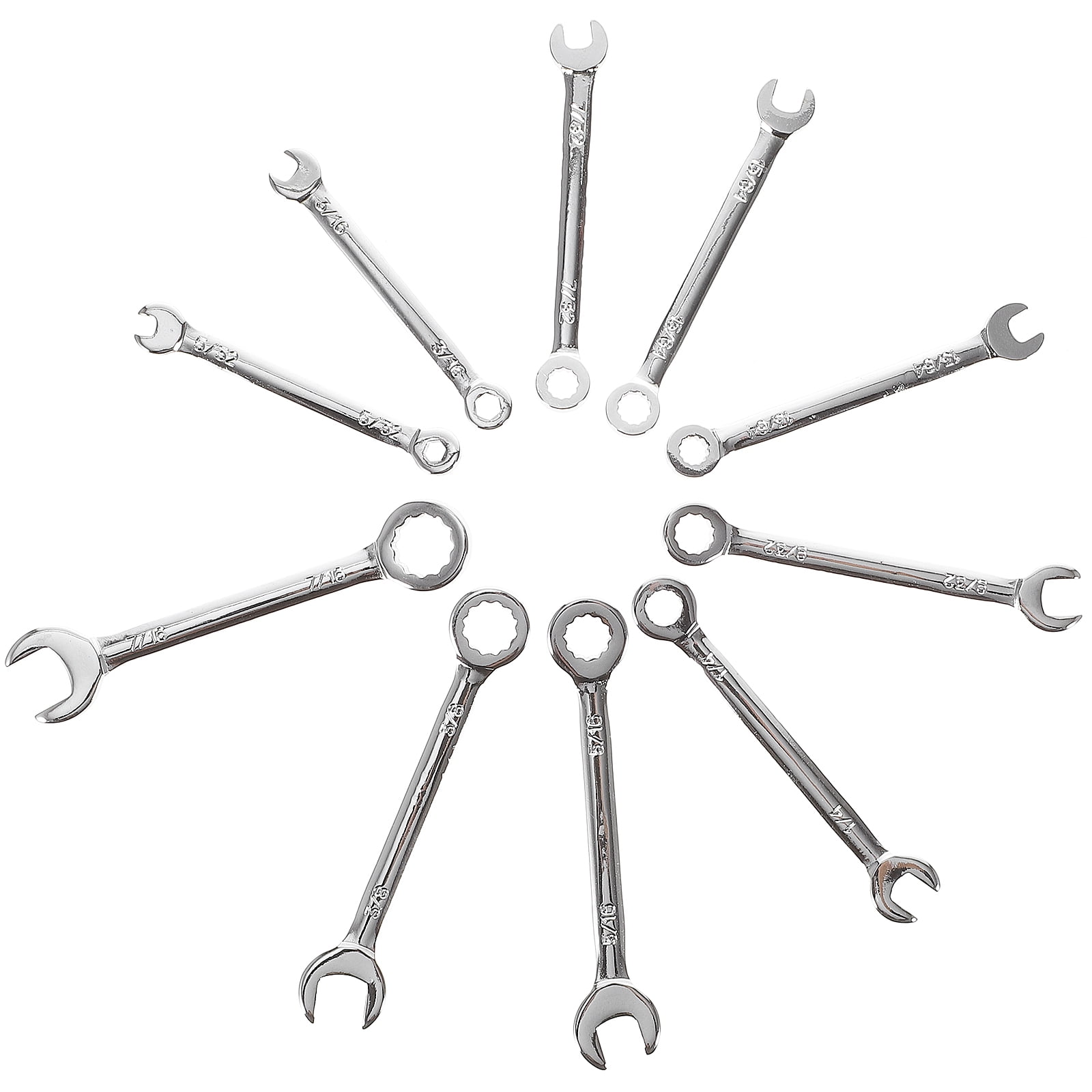 Hemoton 20 pcs  Small Wrenches Steel Spanners Portable Wrenches Set Dual-end Spanner Tools(Imperial Type)