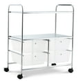 thumbnail image 1 of Costway 4Drawer Rolling Storage Cart shelf Scrapbook Paper Office School Organizer Clear, 1 of 6