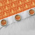 thumbnail image 4 of Feelyou Boho Damask Black Out Curtains, Orange Cat Kitten Curtains Pack of 2 (42x63 Each), 4 of 6