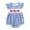 Blue, variant on Yindaity Onesies Girl Baby Soft Fine Short Sleeve Bodysuit White,0-3 Months