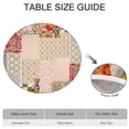 thumbnail image 6 of Pioneer Flower Floral Print Pattern Round Fitted Tablecloth with Elastic Edge,Dining Table Cover Waterproof,Outdoor Round Tablecloth for Camping,Dining,Indoor and Outdoor, 6 of 7