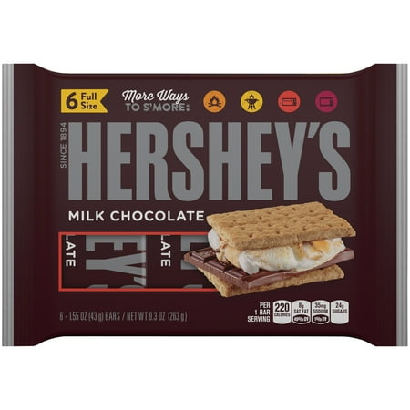 Hershey's Milk Chocolate Bars, 9.3 Oz., 6 Count