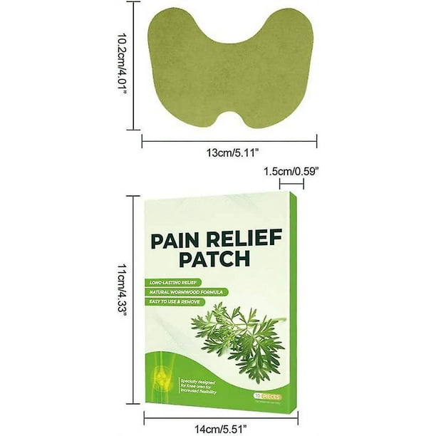 WILD+ Knee Pain Relief Patches, Warming Herbal Plaster for Knee Relief  Patch, Natural Knee Patches Heat Patch for Pain Relief, Wormwood Pain  Relief