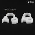 thumbnail image 2 of Uxcell 2 Pack Plástico 7.6-8.5 mm Abrazaderas de Manguera Ajustables de Doble Clip, Blanco, 2 of 5