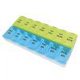 thumbnail image 4 of Dispensador de tabletas medicinales 2 veces al día Contenedores de pastillas AM/PM Tapas transparentes portátiles a prueba de humedad para pastillas/vitaminas/suplementos/medicamentos JShteea  El nuevo, 4 of 6