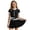 #03-Black, variant on Little Girls Bathing Suits One Piece 14-15 Years, Girls Two Piece Swimwear Summer Short Sleeve Guard Swimsuit With Swim Shorts for Toddler Kids Youth
