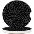 thumbnail image 6 of HPINK-T 2 Pack Leopard Ceramic Car Coasters 2.56 Inch,Absorbent Car Cup Holder Coaster for Women,Cute Auto Accessories with Finger Notch - Cheetah Printed Leopard, 6 of 10