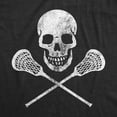thumbnail image 2 of Mens Lacrosse Skull T Shirt Funny Lax Sports Skull and Crossbones Graphic Novelty Tee Graphic Tees, 2 of 9